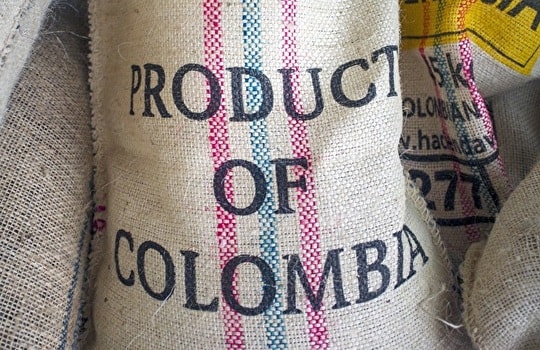 コロンビアのコーヒー豆